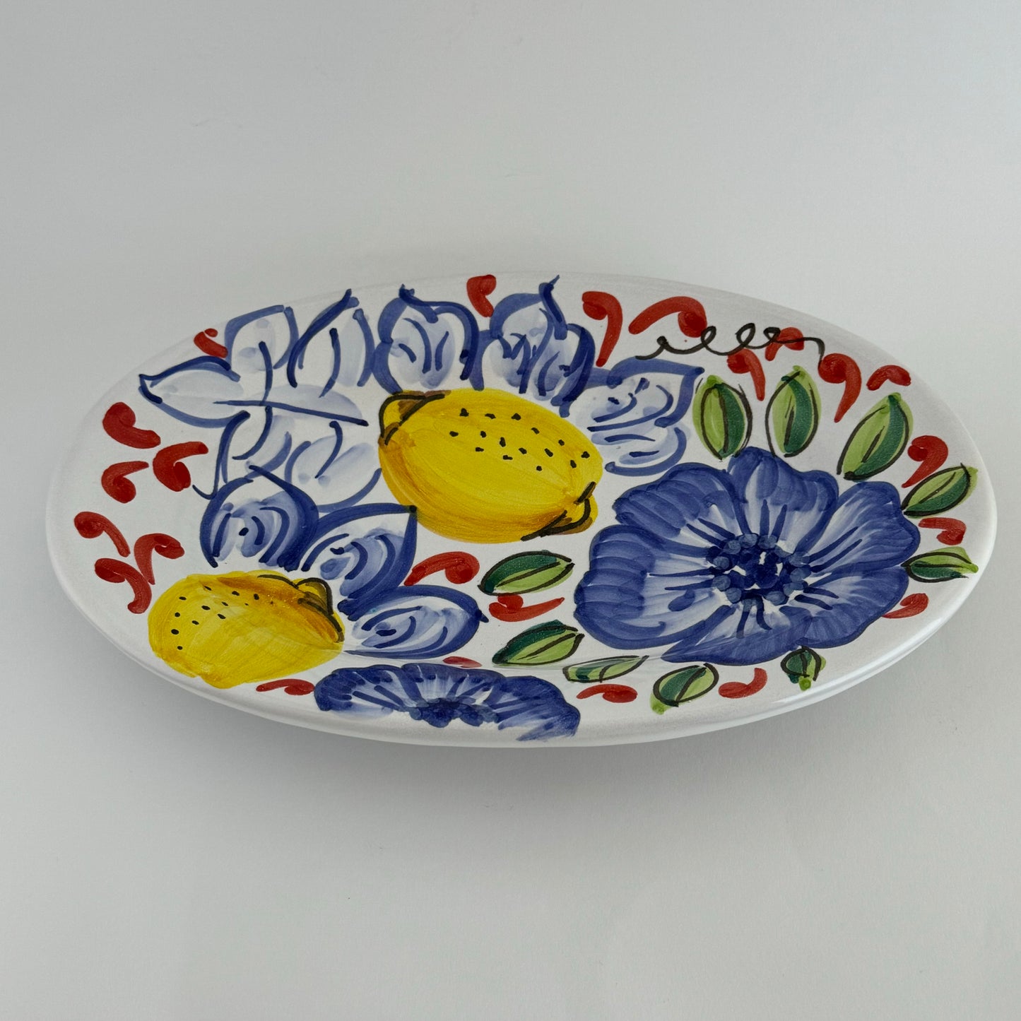 Antipastiteller aus Keramik - "Fiori é Limoni" 30x20