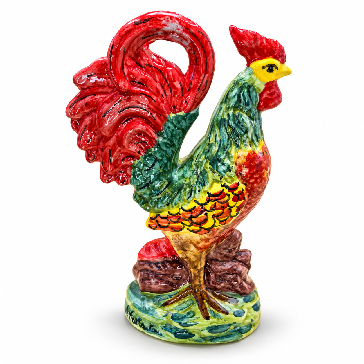 Gallo Siciliano – Handgefertigter Keramikhahn aus Sizilien