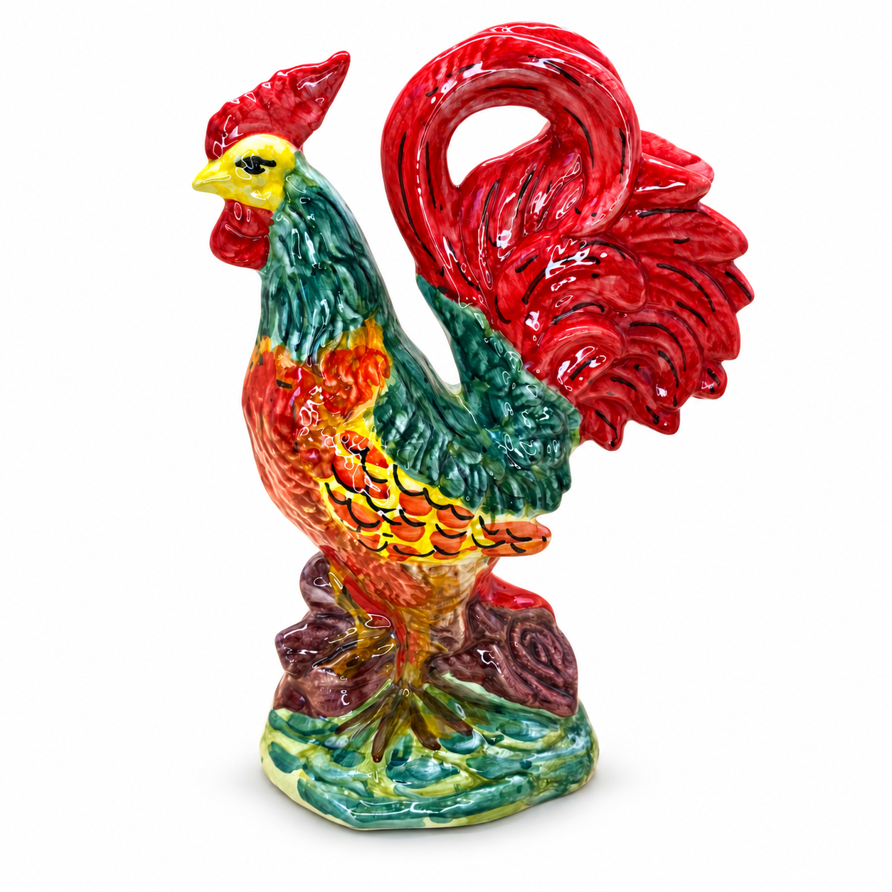 Gallo Siciliano – Handgefertigter Keramikhahn aus Sizilien