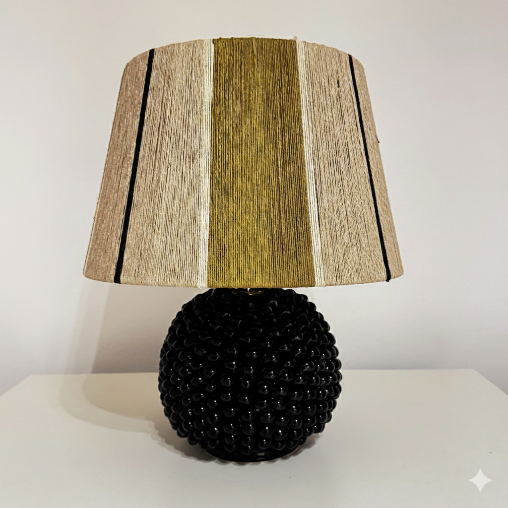 Stehlampe - Pinienzapfen rund schwarz