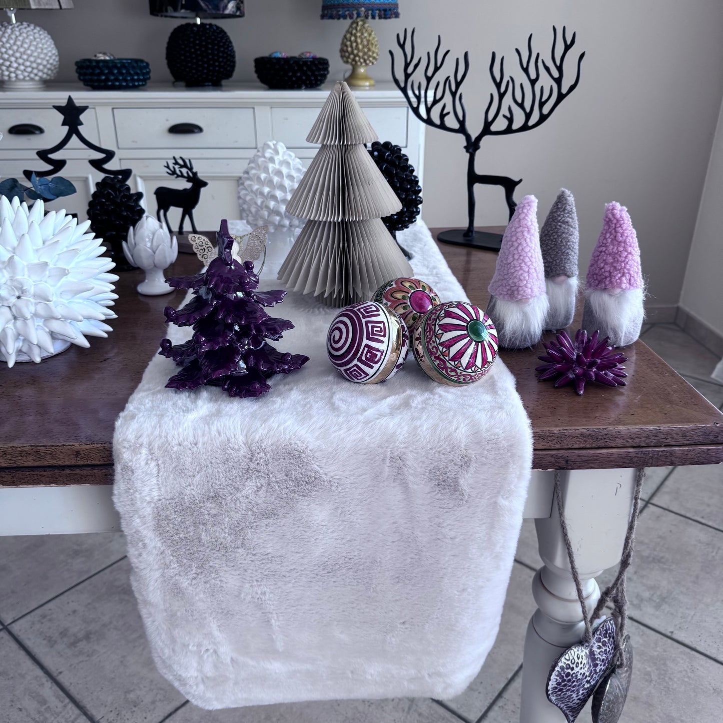 Tischläufer naturweiß