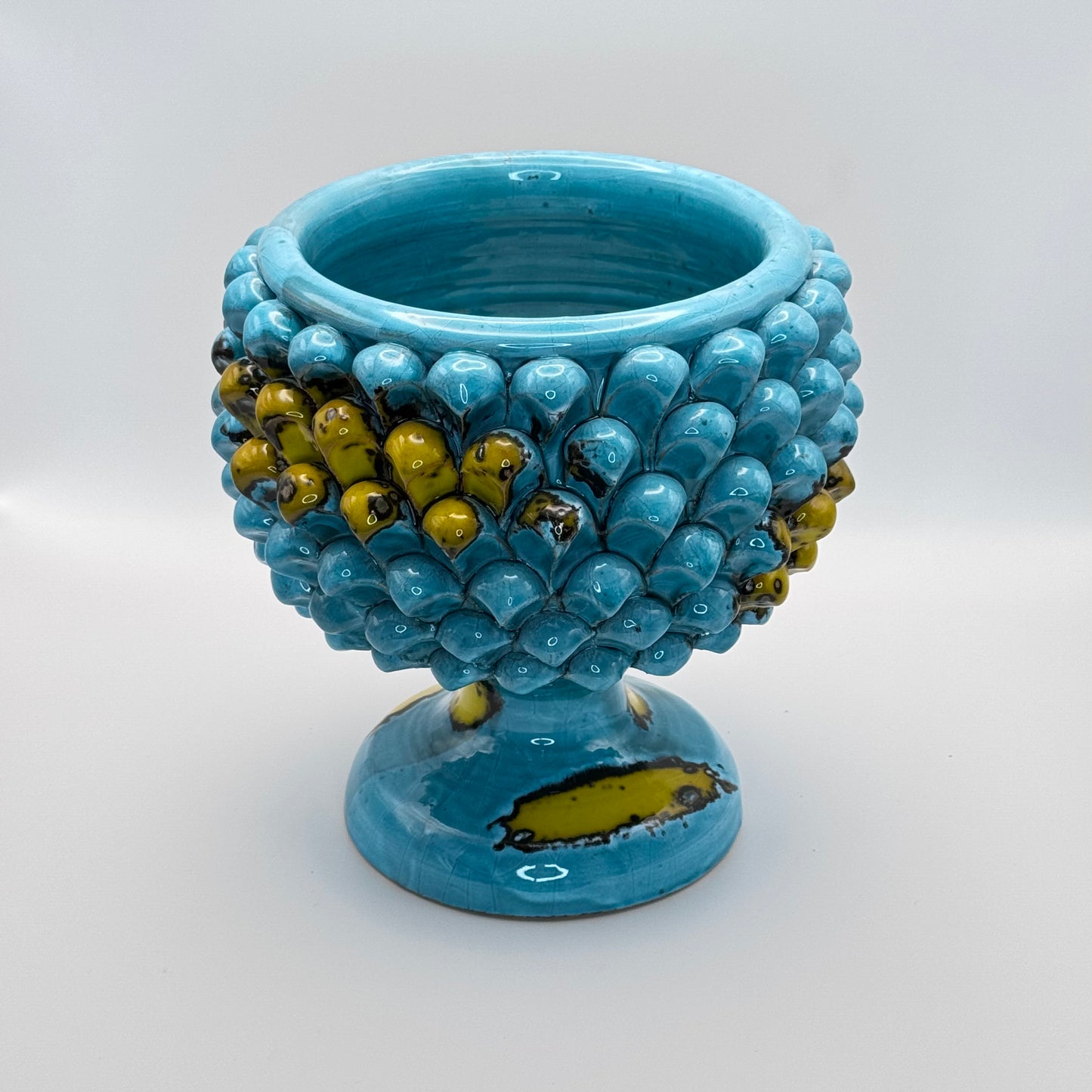 Keramikschale mit Fuß (Mezza Pigna) #2