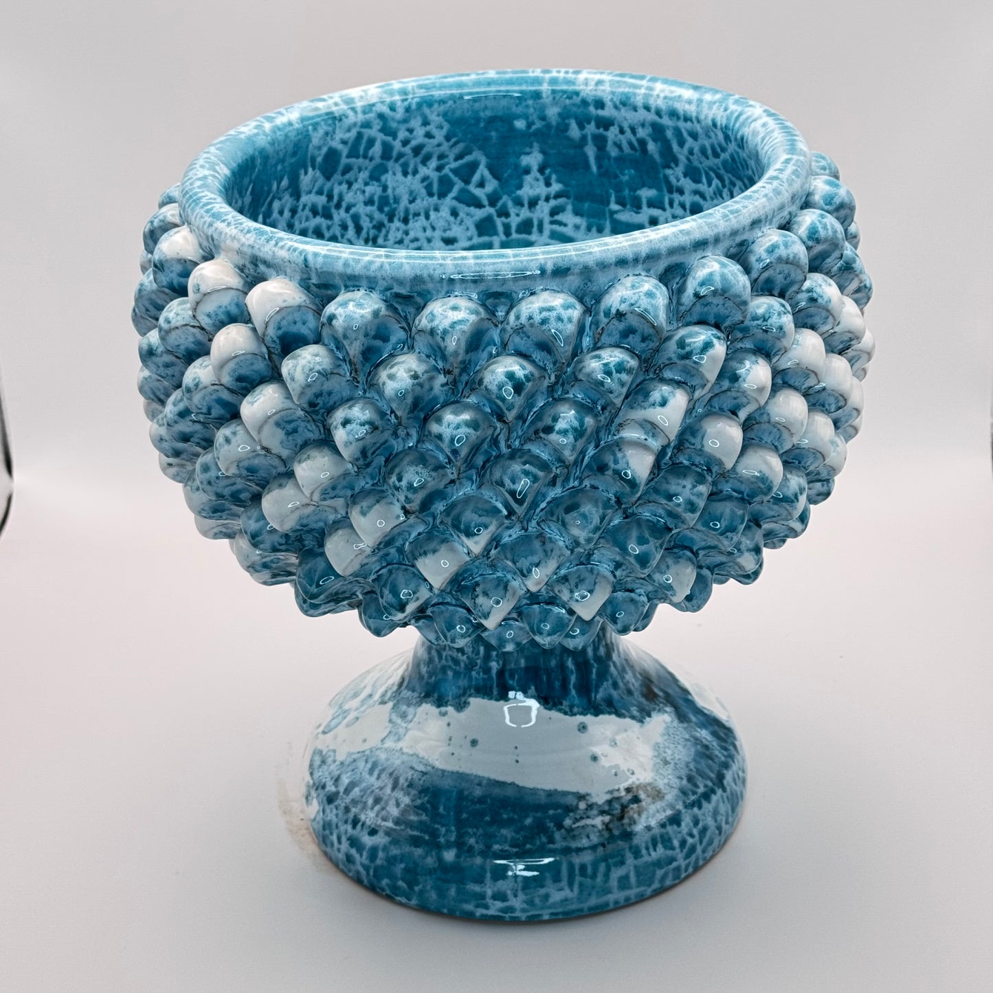 Keramikschale mit Fuß (Mezza Pigna) #5