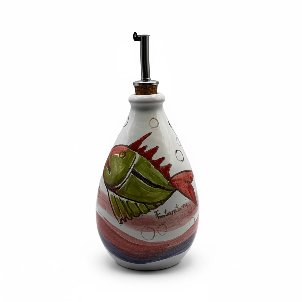 Sizilianische Keramik-Ölflasche – Pesci # 2| ca. 18 cm