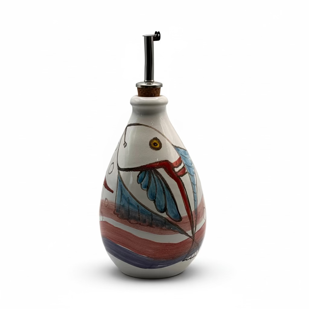 Sizilianische Keramik-Ölflasche – Pesci # 2| ca. 18 cm