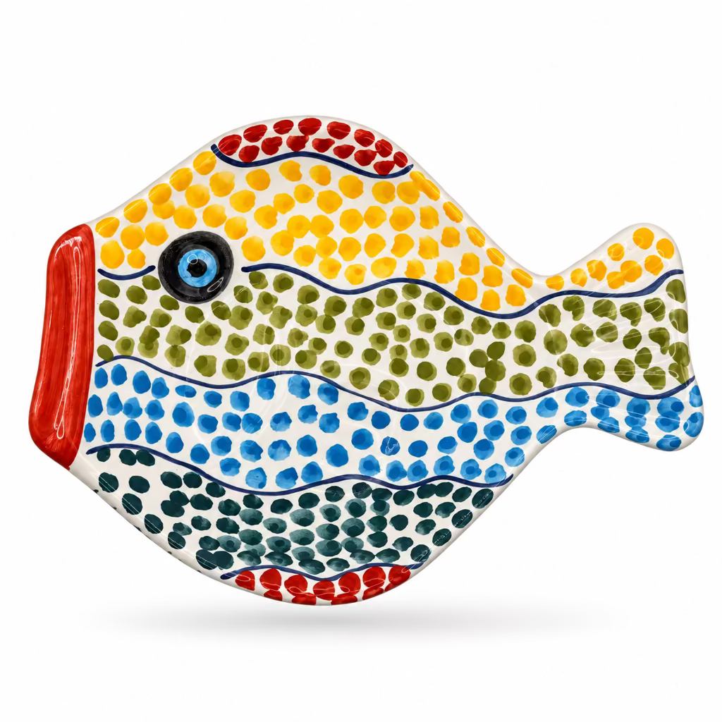 Fischteller/Piatto Pesce bunt 26x19 #2