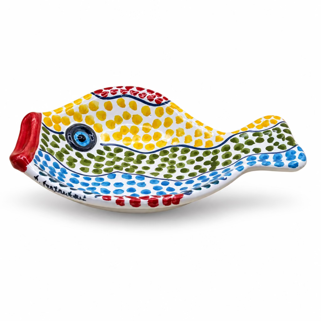 Fischteller/Piatto Pesce bunt 26x19 #2