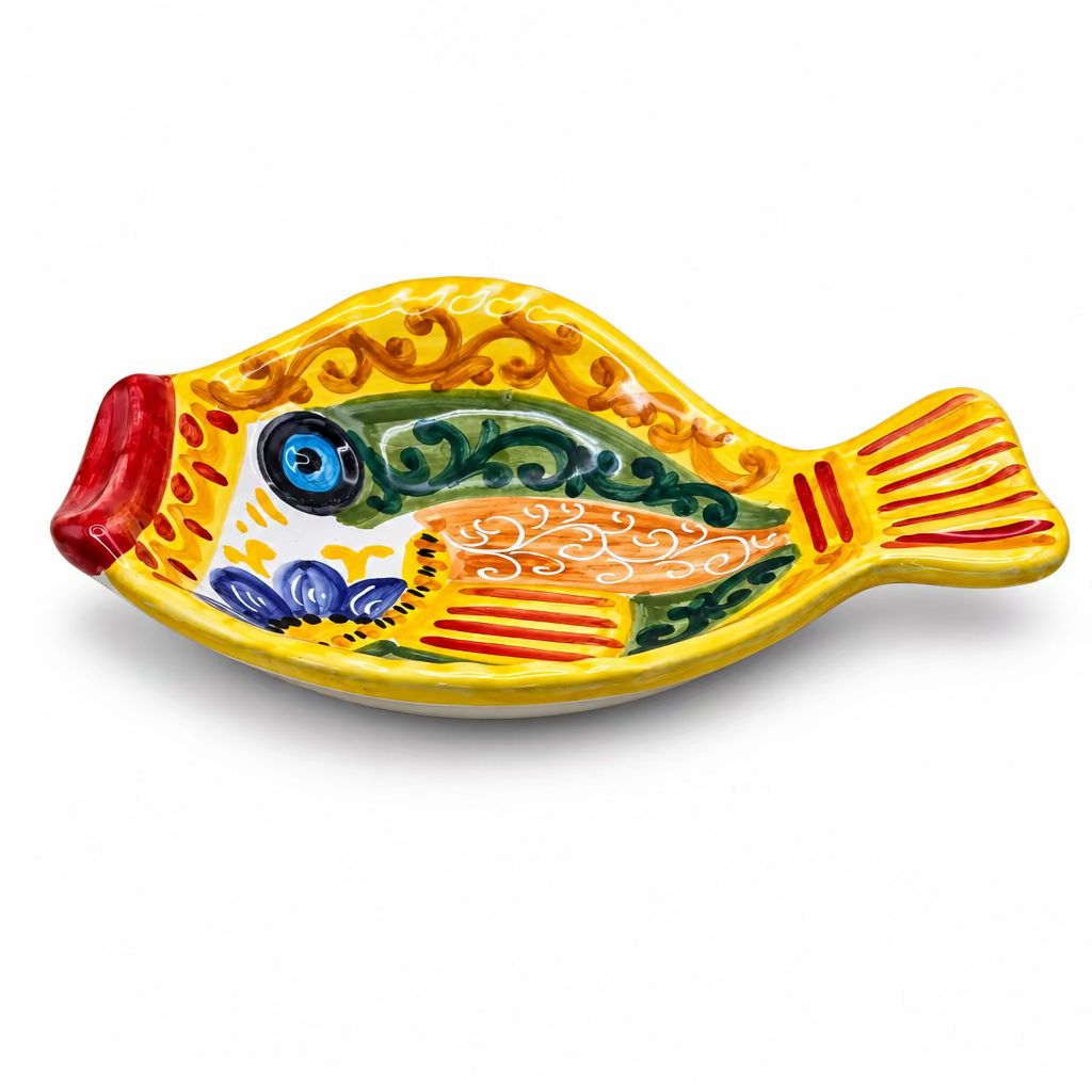 Fischteller/Piatto Pesce bunt 26x19 #1