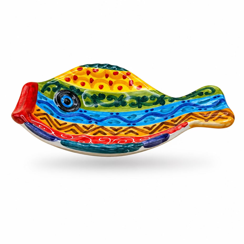 Fischteller/Piatto Pesce bunt 26x19 #7