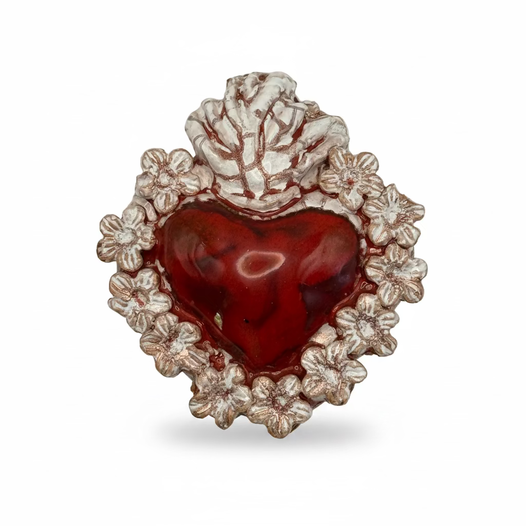 Kleines Herz aus Keramik "Sacro Cuore piccolo" 33