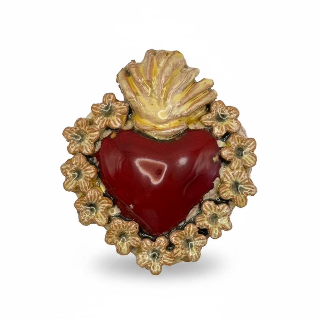 Kleines Herz aus Keramik "Sacro Cuore piccolo" 35