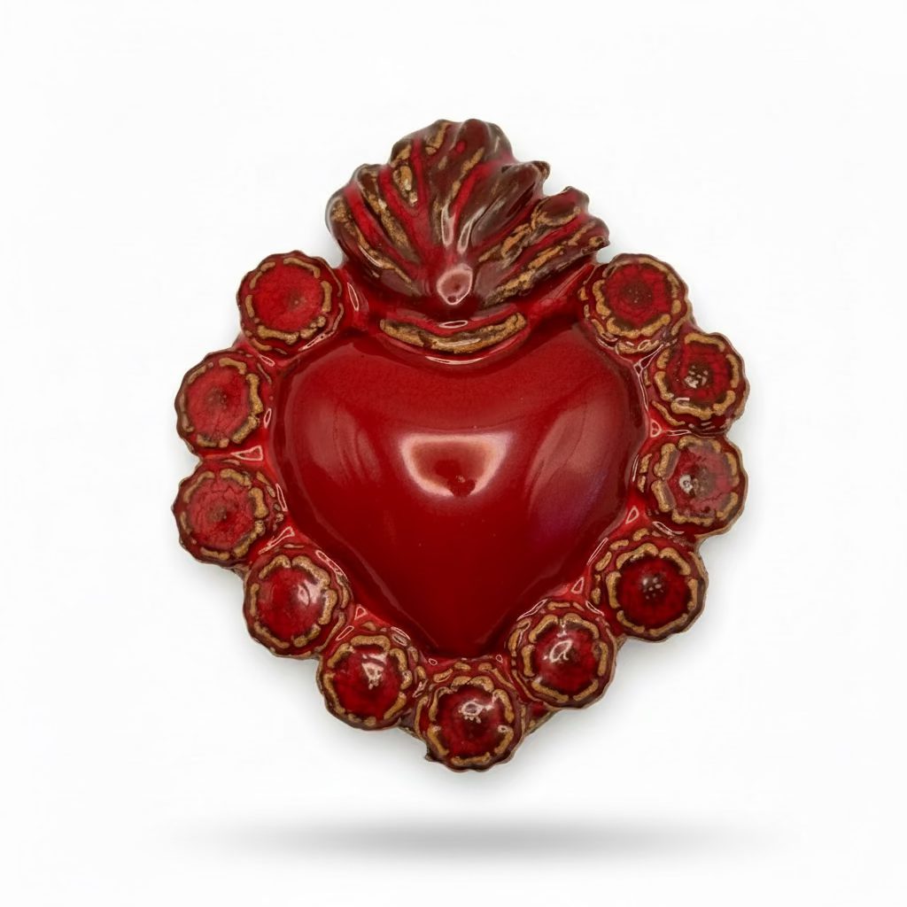 Kleines Herz aus Keramik "Sacro Cuore piccolo" 37