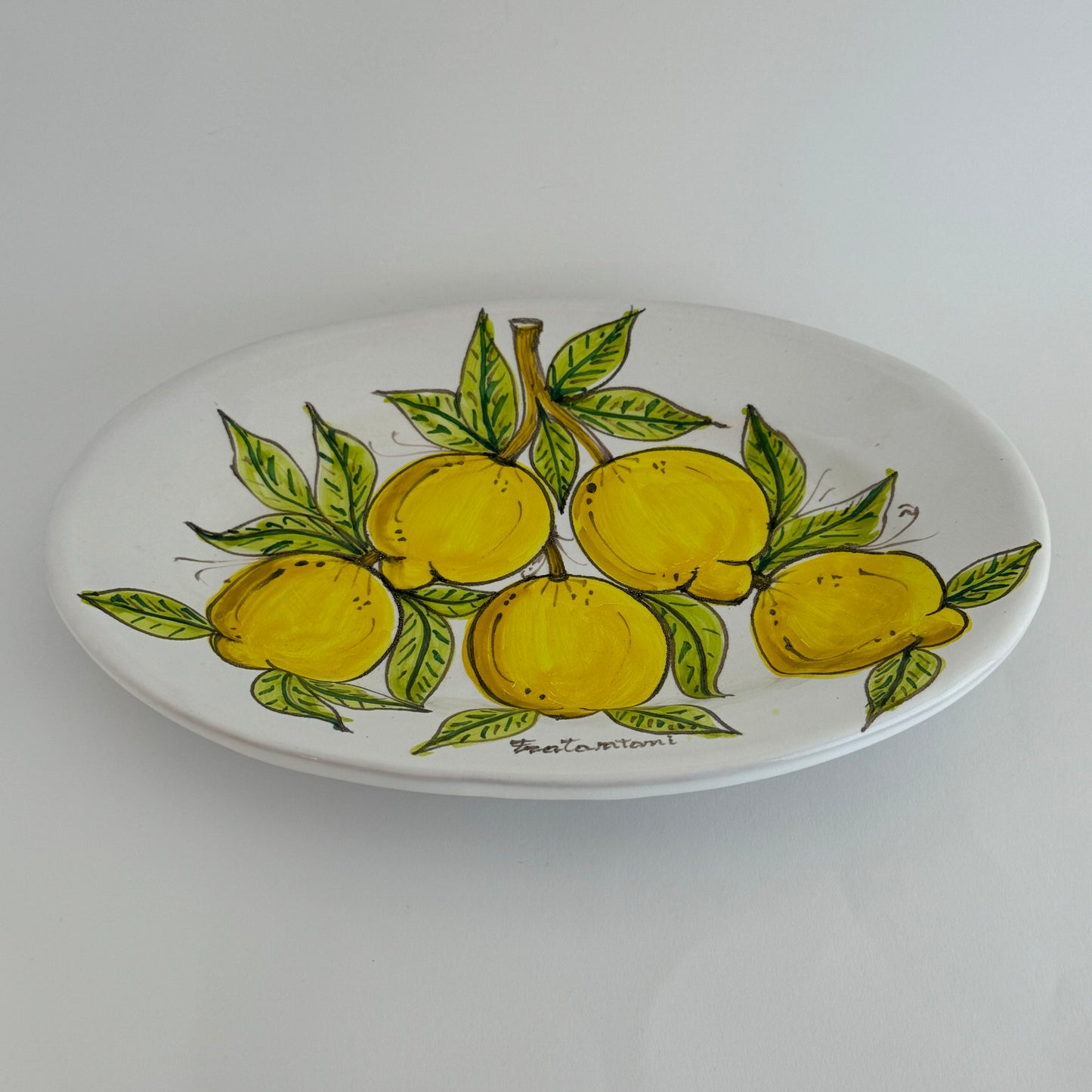 Antipastiteller aus Keramik „Limoni di Sicilia“ – 30 × 20 cm
