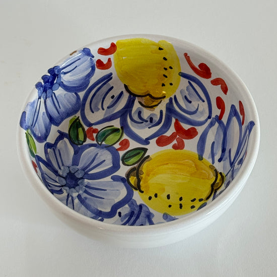 Kleine Keramikschale „Fiori e Limoni“ – Ø 15 cm